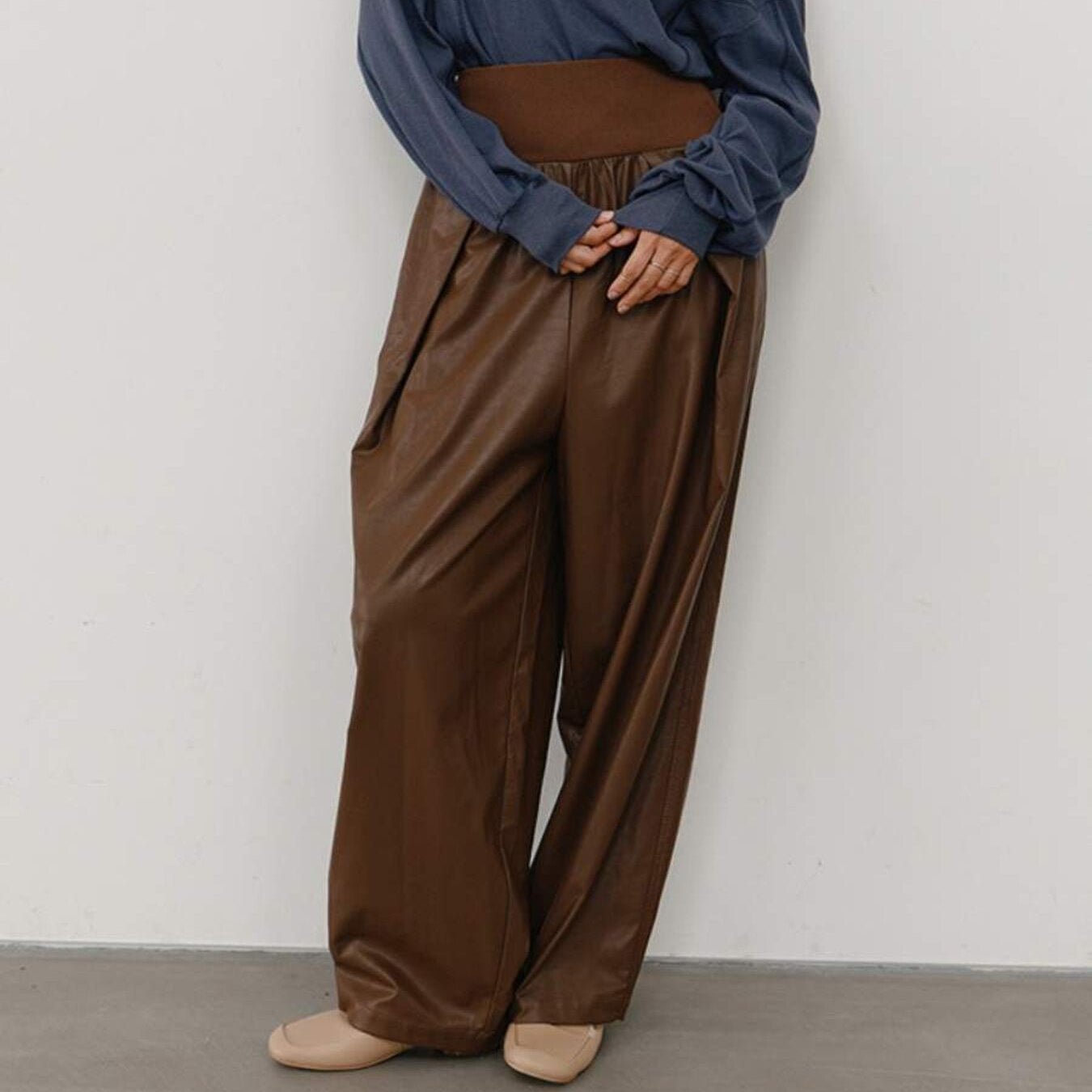 【予約販売】YENN RIB FAUX LEATHER PT Y264-31117