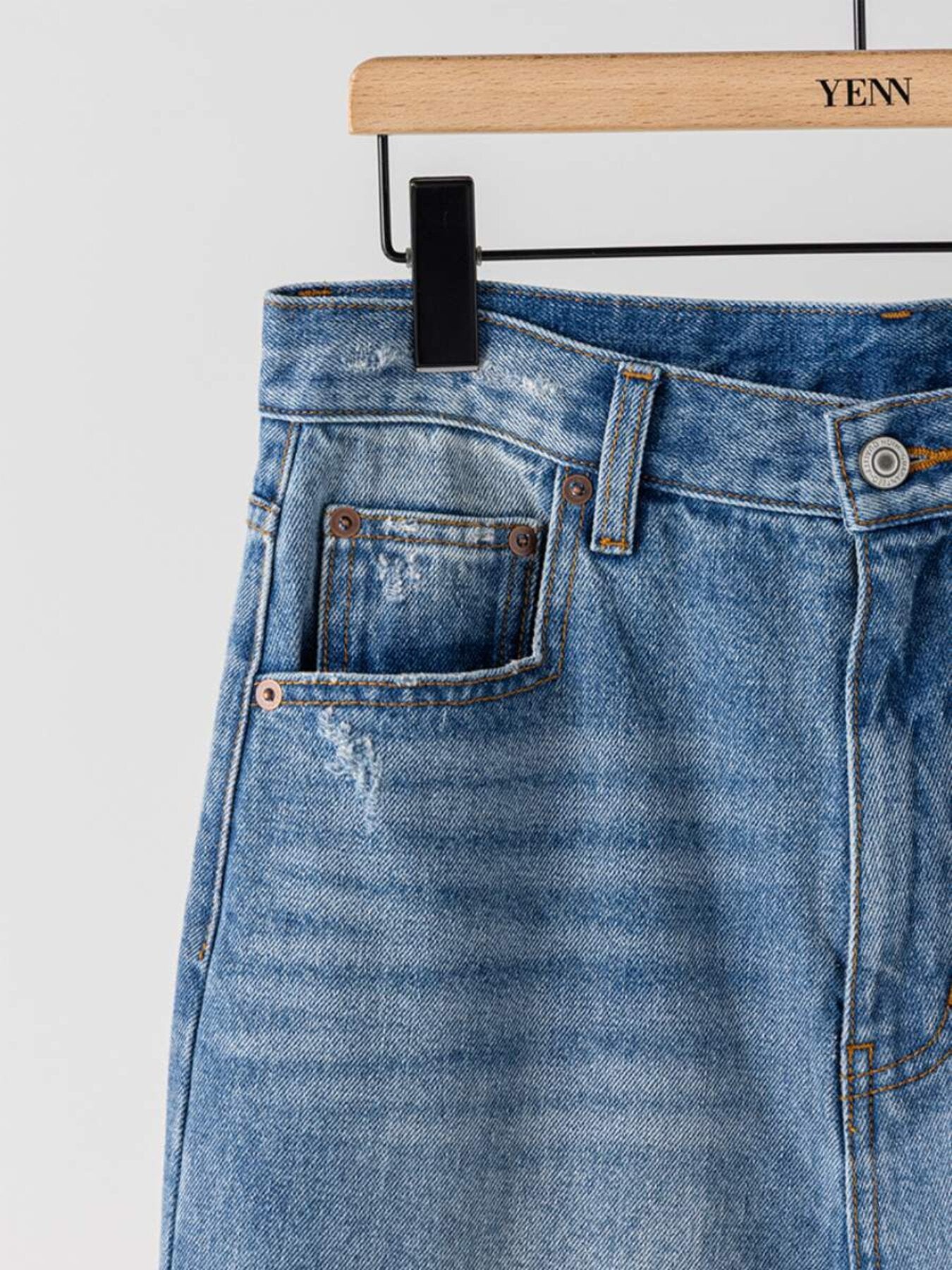 【予約販売】YENN HIGH DAMAGED WIDE PT Y264-31140