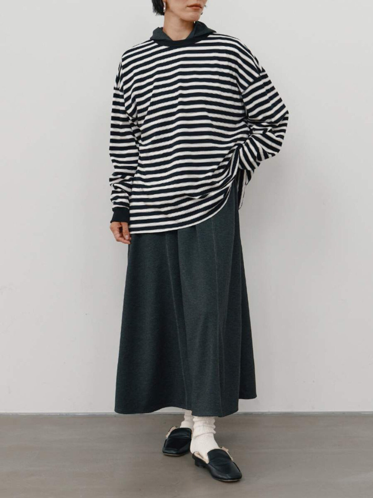 YENN STRIPE FORM LONG T Y264-81111