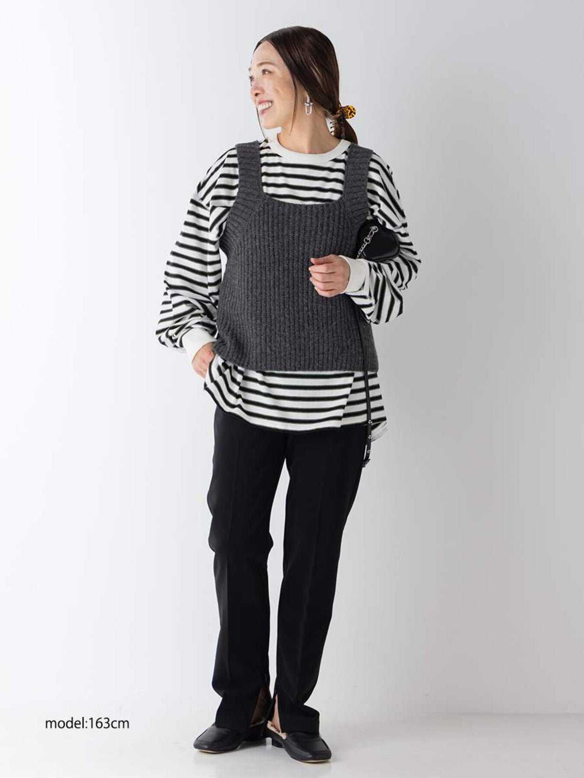 YENN STRIPE FORM LONG T Y264-81111