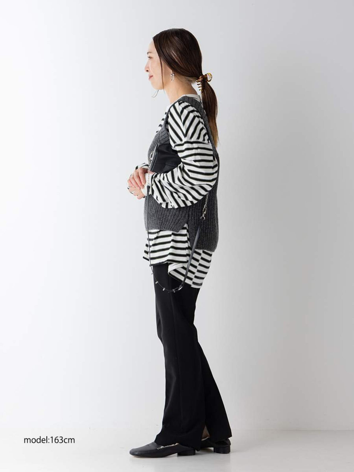 YENN STRIPE FORM LONG T Y264-81111
