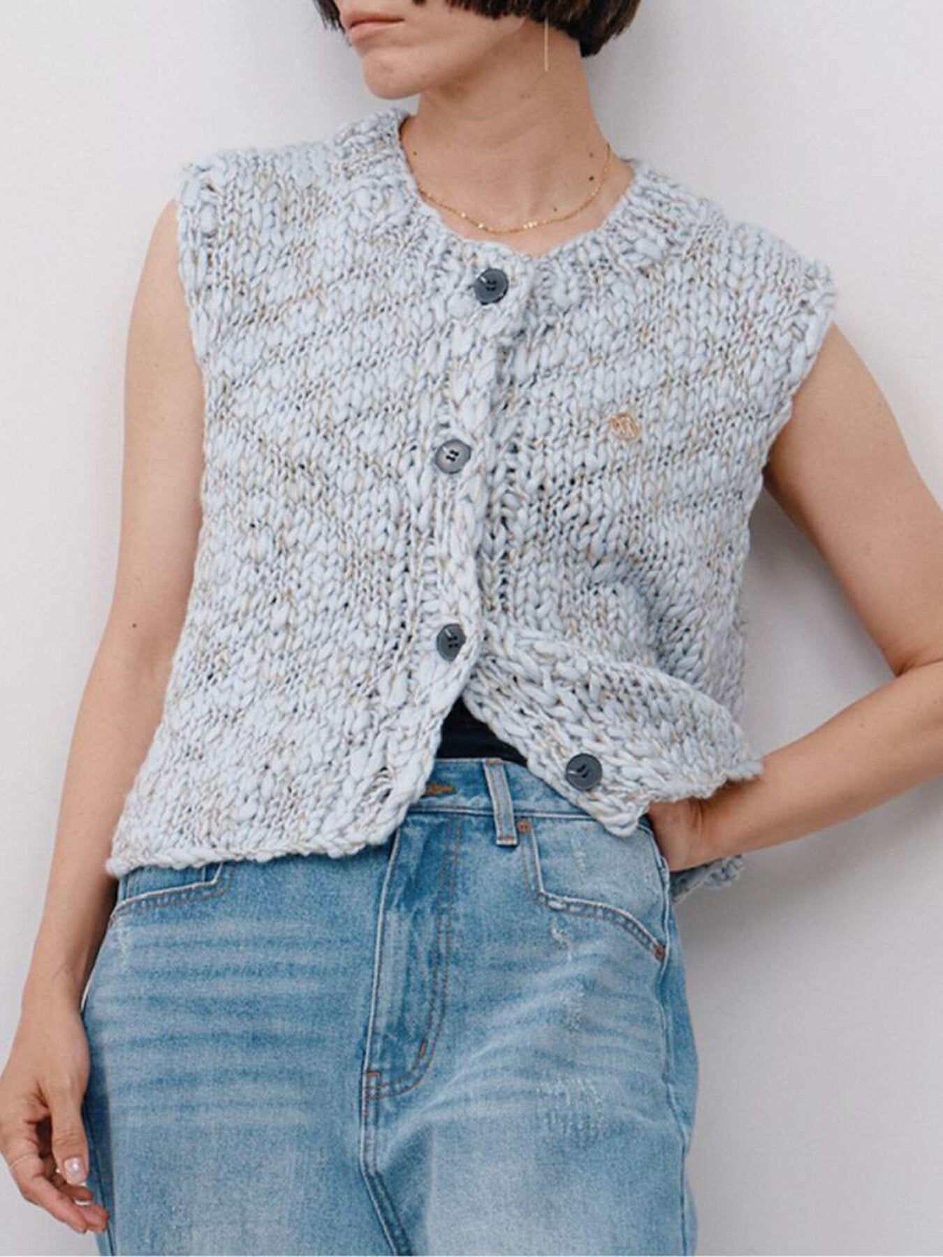 【予約販売】YENN HAND SLUB MIX VEST Y264-91129