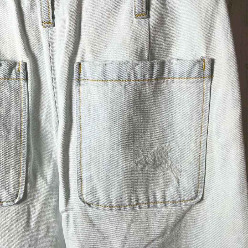 CaRouseLamBRa DAMEGED LOW RISE WIDE PANTS〔40%OFF〕