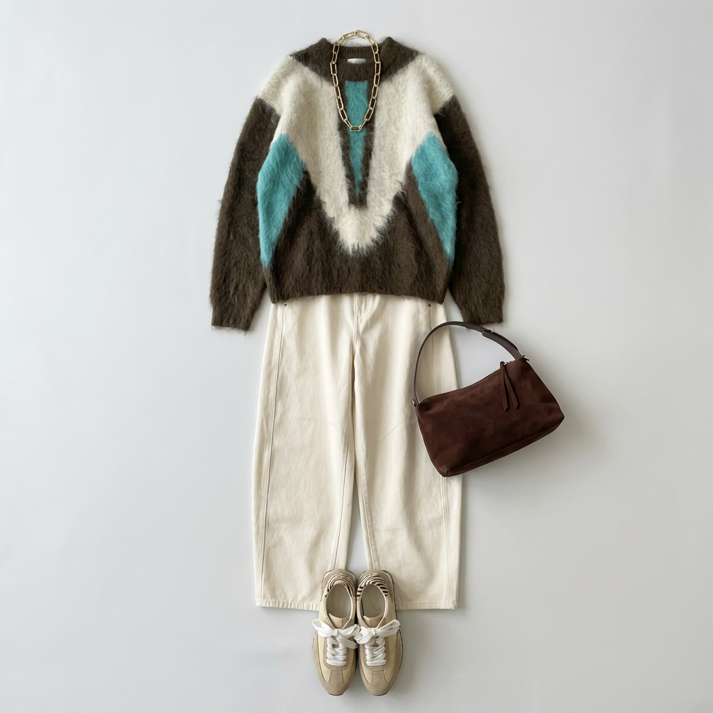 アートブロックシャギーニット