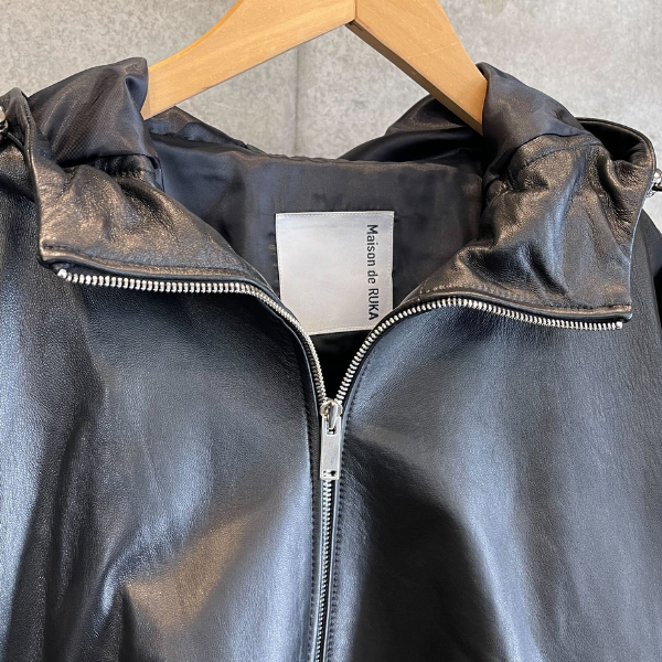 Maison de RUKA フーディレザージャケット