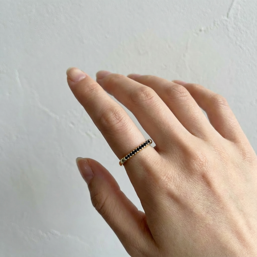 エタニティ スリム リング(ブラック)