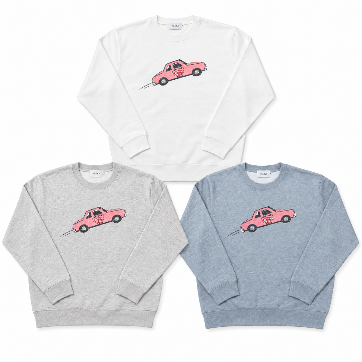 SPRAWLS PINK DORY TAXI SWEAT SFL-485