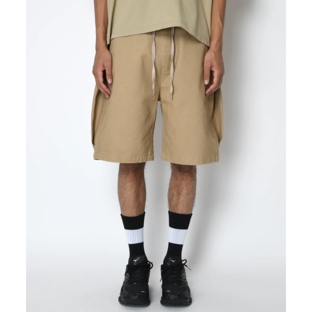 SUPERTHANKS Pigment dyed Twill side-tuck shorts PT-03