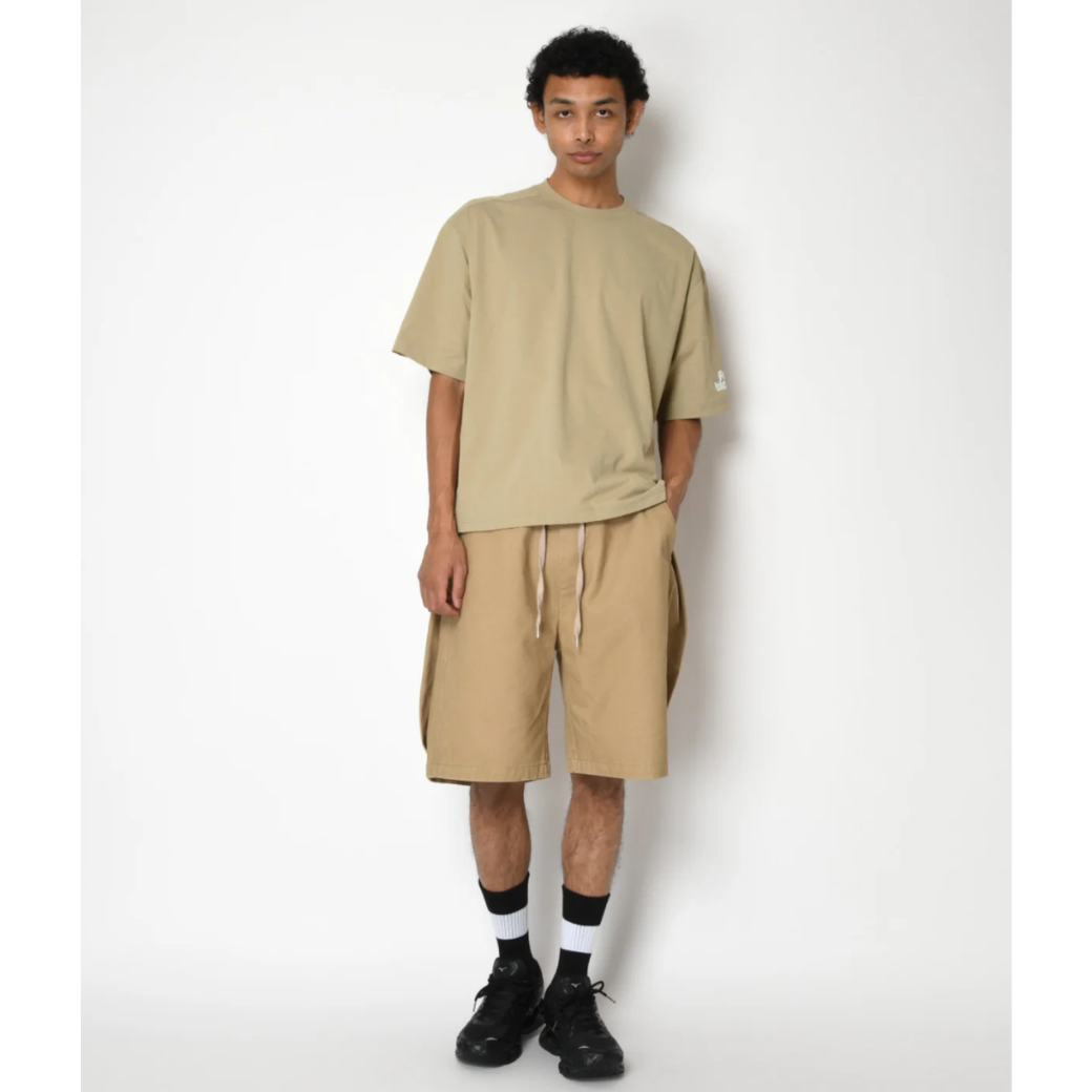 SUPERTHANKS Pigment dyed Twill side-tuck shorts PT-03