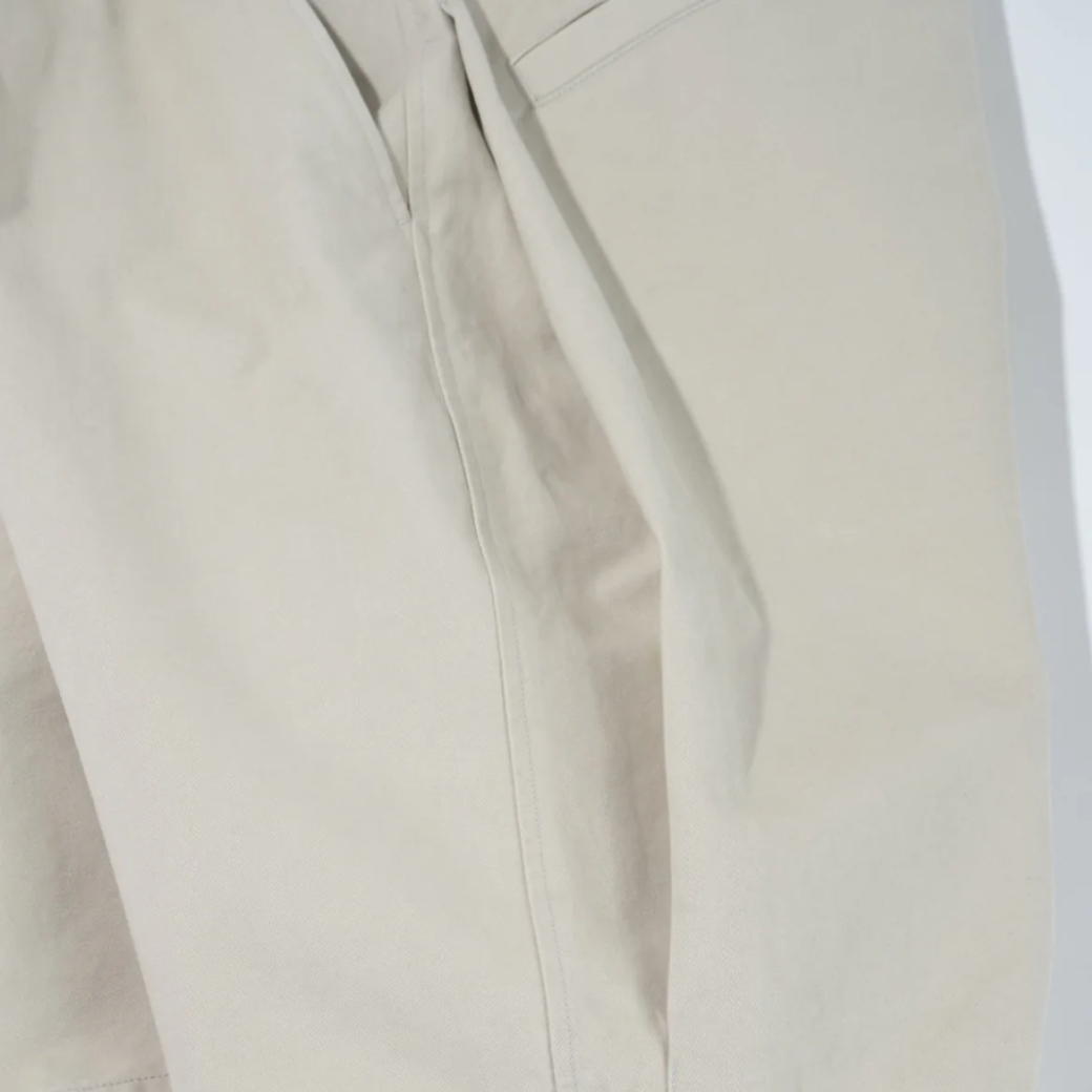 SUPERTHANKS Pigment dyed Twill side-tuck shorts PT-03