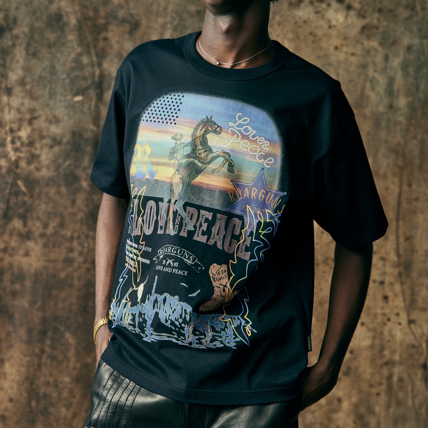 roarguns 25SGT-08 COWBOY PRINT S/S