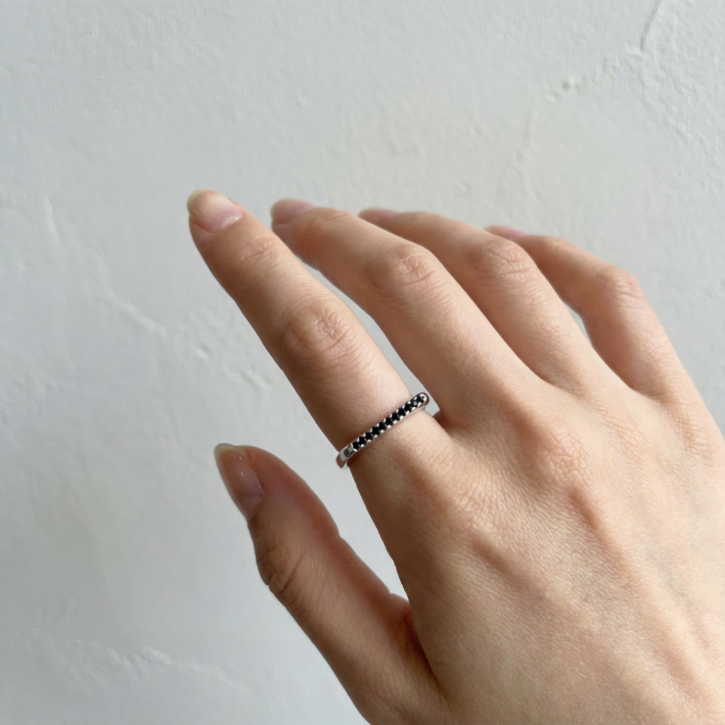 エタニティ スリム リング(ブラック)