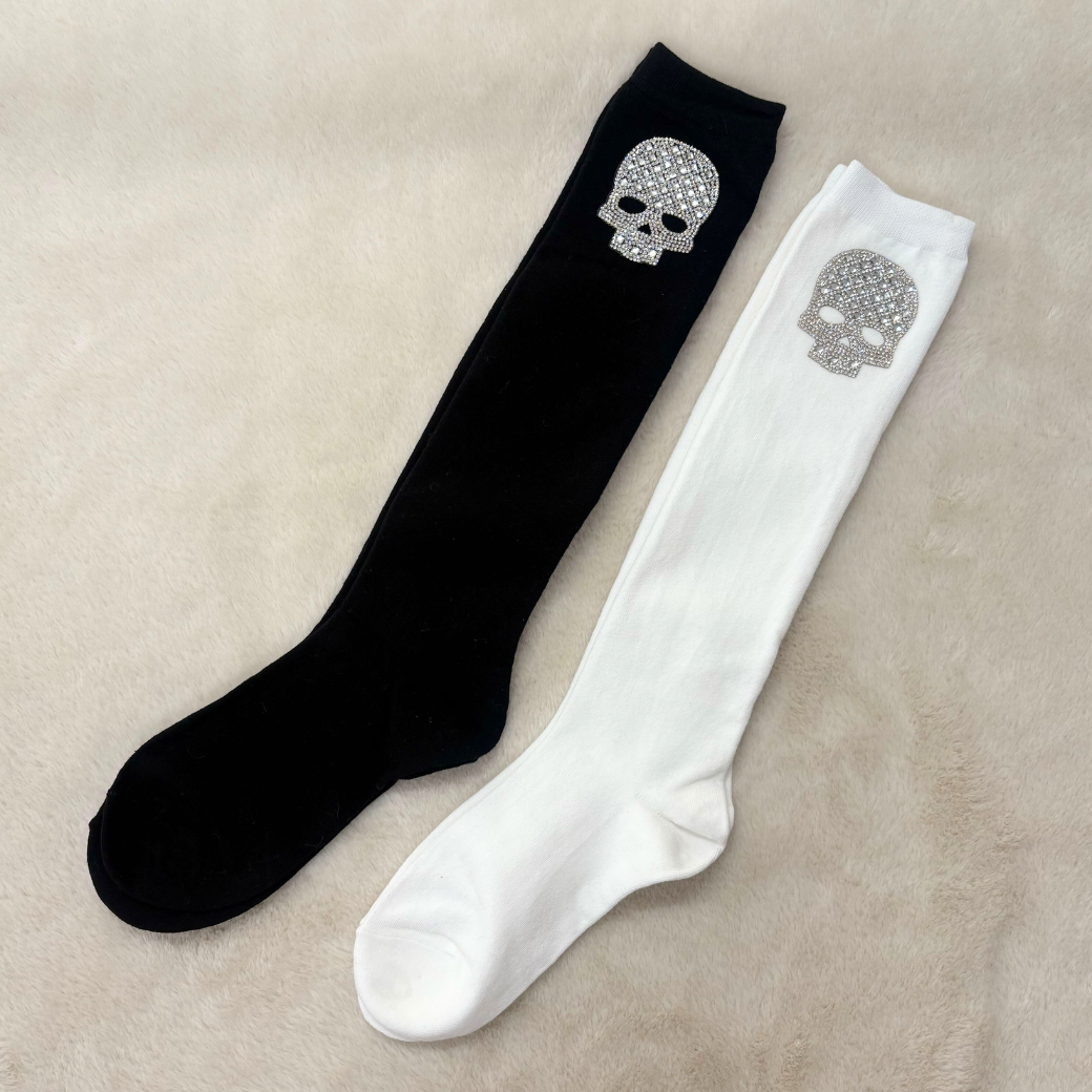 Bijou long Socks Skull