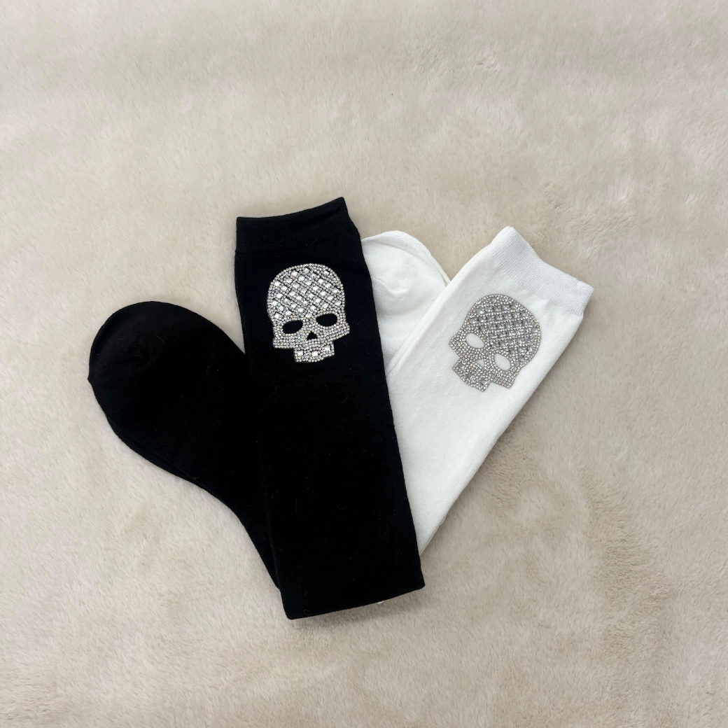 Bijou long Socks Skull