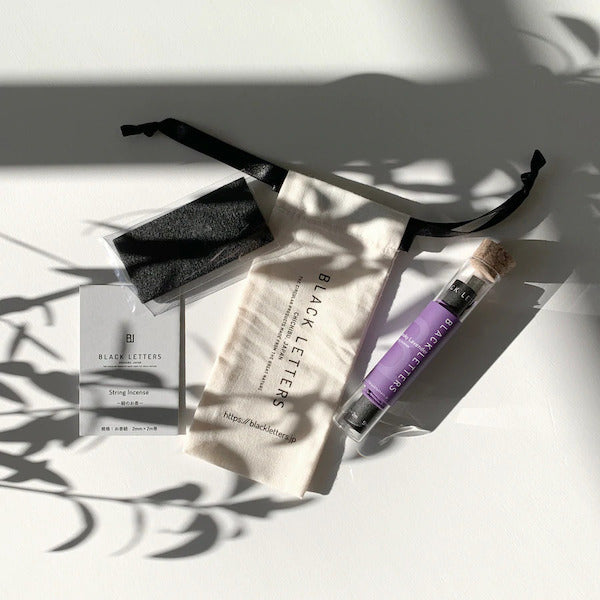 BLACK LETTERS STRING INCENSE 紐お香 Smoky lavender