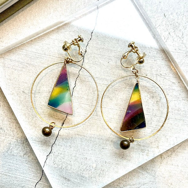 ciel glass Earring 22SS Rainbow
