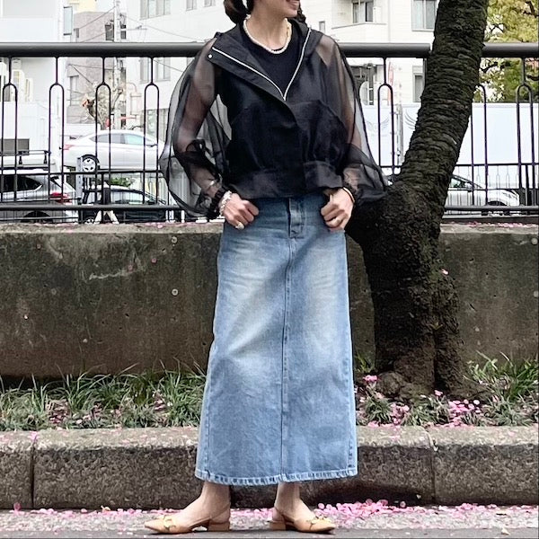 Maison de RUKA シースルーリネンパーカー