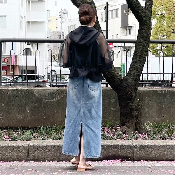 Maison de RUKA シースルーリネンパーカー