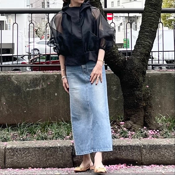 Maison de RUKA シースルーリネンパーカー