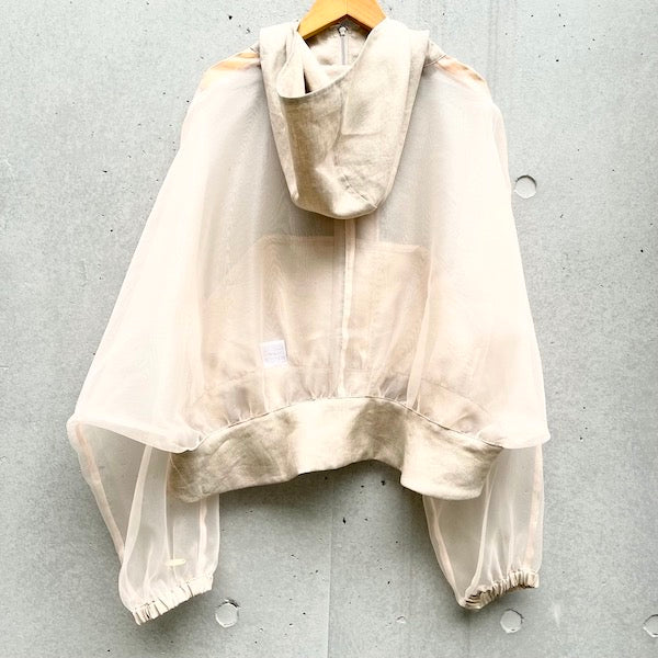 Maison de RUKA シースルーリネンパーカー