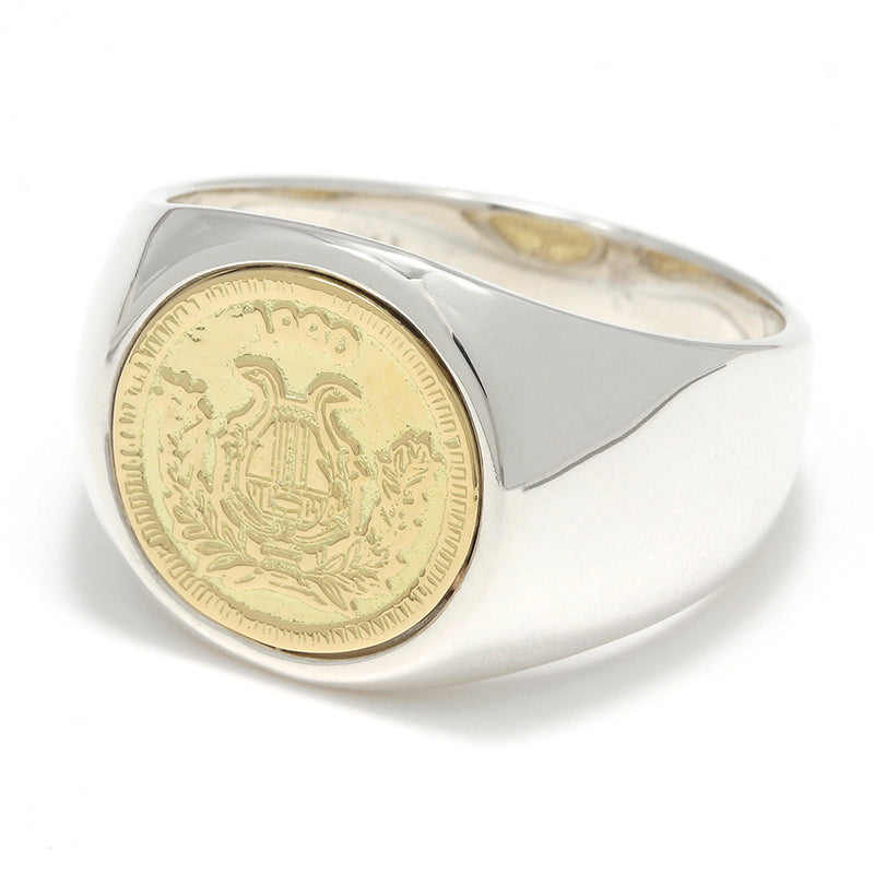 SYMPATHY OF SOUL Classic Coin Ring / Good Luck - Silver×K18Yellow