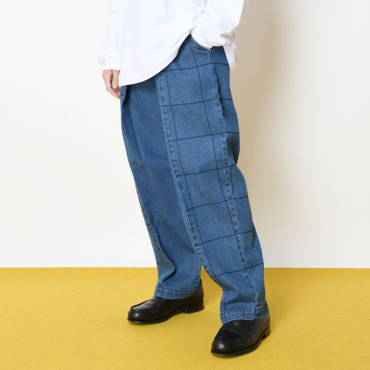 SUPERTHANKS ステッチタックワイドパンツ