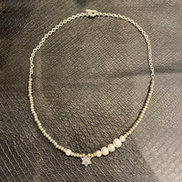 roarguns FRESH WATER PEARL BRASS NECKLACE