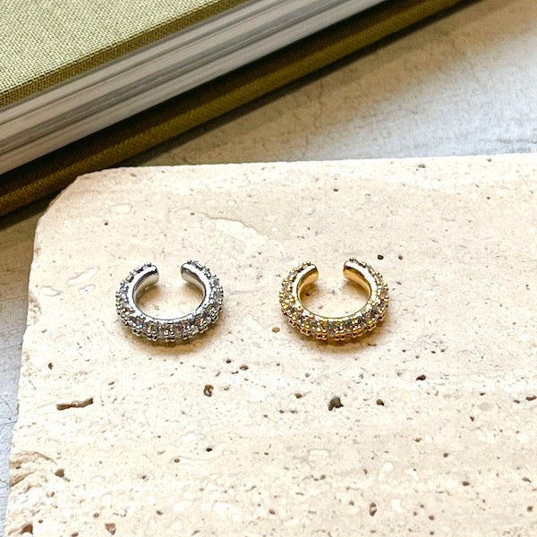 Double bijou ear cuff