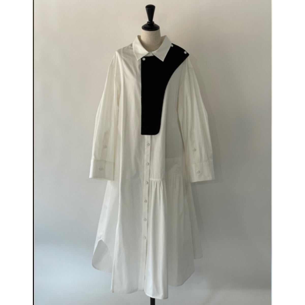 RUMCHE Knit Bonding Shirt Dress - シャツドレス
