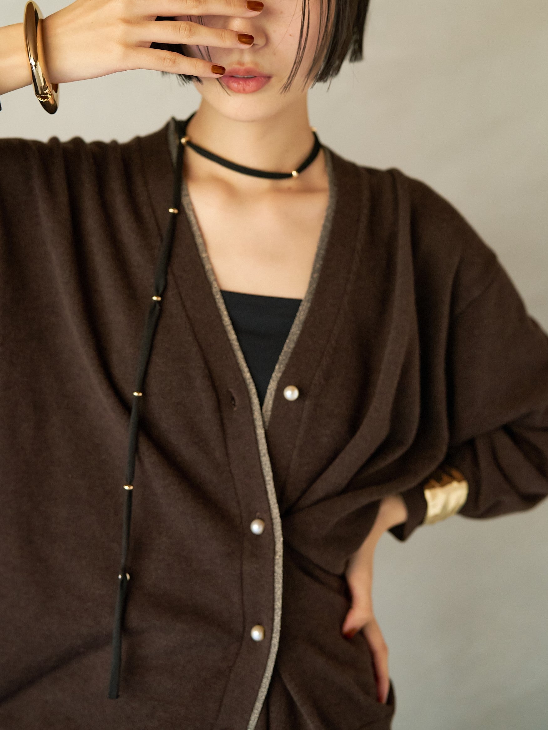 【予約販売】CHIGNON メタルビーズソフトチョーカー 0054-116RT