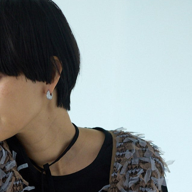 【予約販売】CHIGNON ドロップパヴェワンタッチピアス 0056-515SH