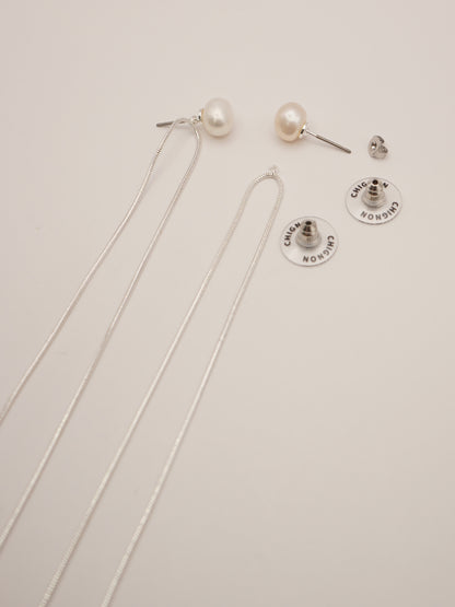 【予約販売】CHIGNON 淡水＆チェーン2WAYピアス 0056-517SH