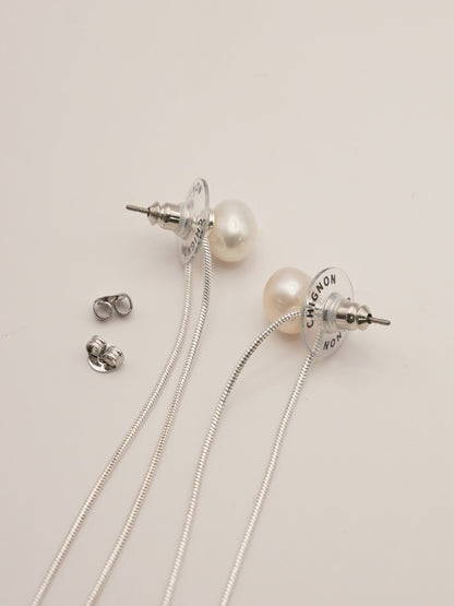 【予約販売】CHIGNON 淡水＆チェーン2WAYピアス 0056-517SH