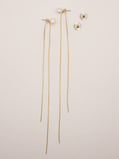 【予約販売】CHIGNON 淡水＆チェーン2WAYピアス 0056-517SH