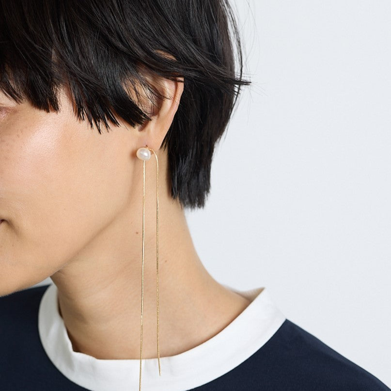 【予約販売】CHIGNON 淡水＆チェーン2WAYピアス 0056-517SH