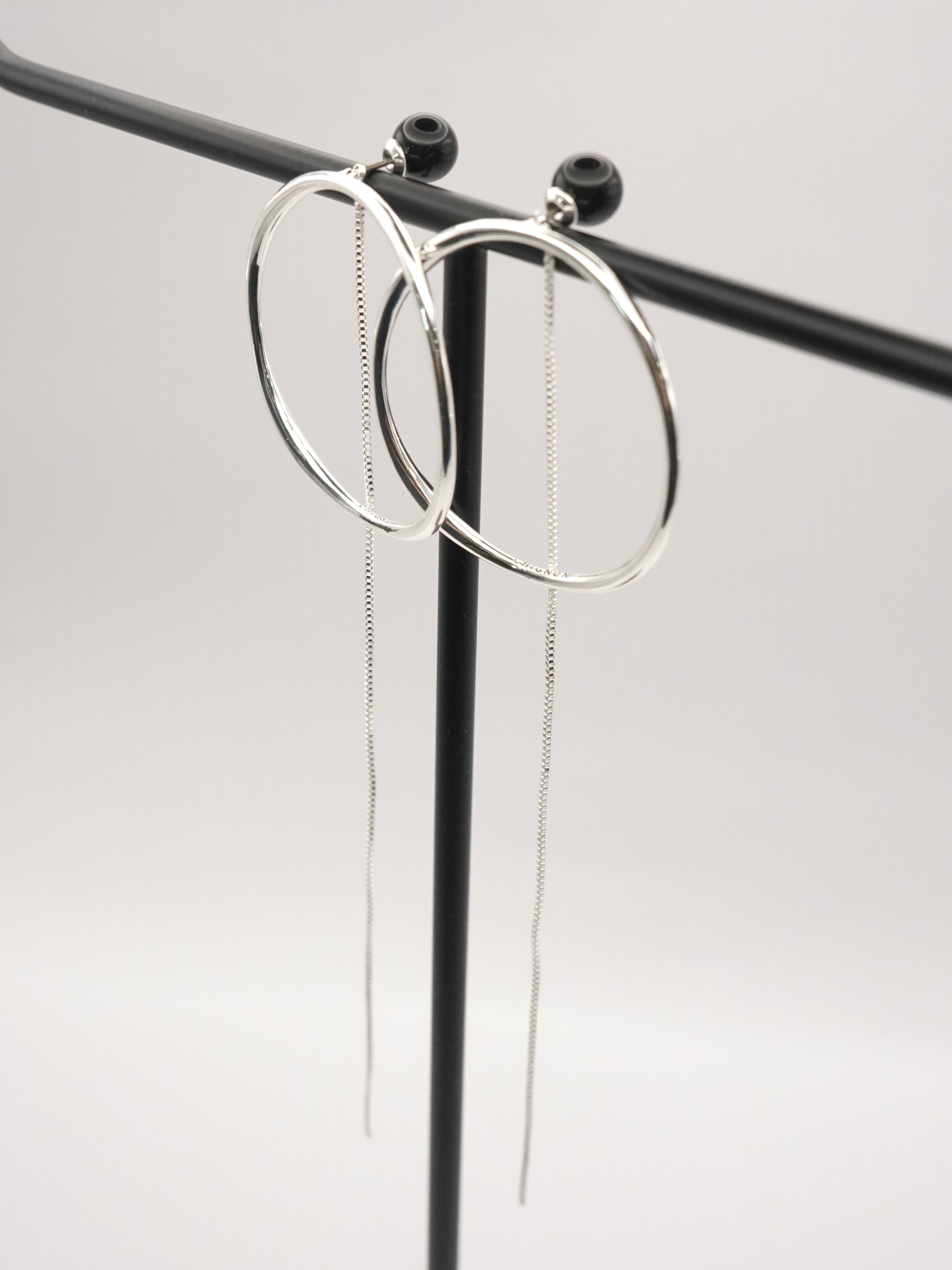 CHIGNON サークルフープオニキス3WAYピアス 0062-431SH