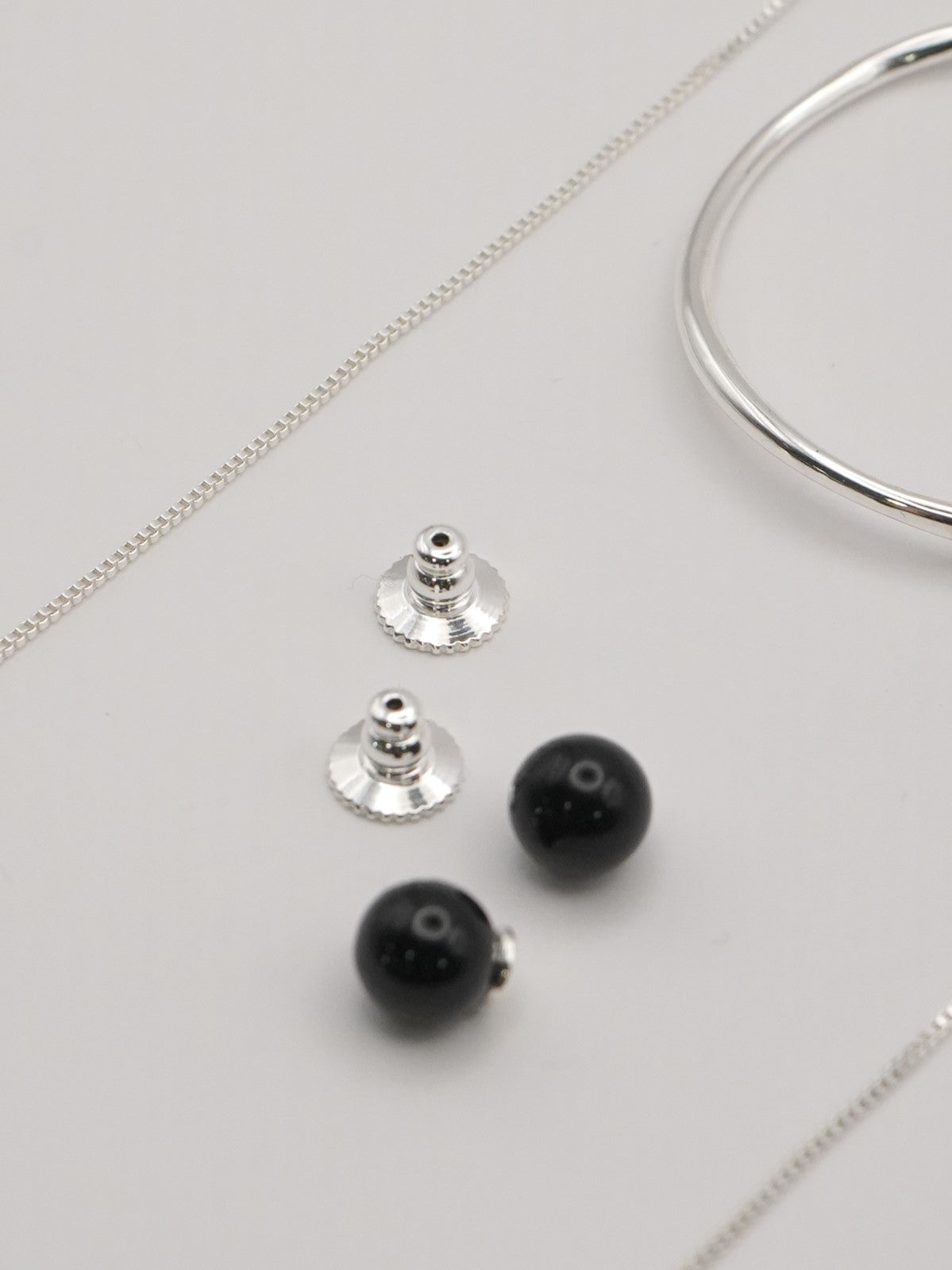 CHIGNON サークルフープオニキス3WAYピアス 0062-431SH