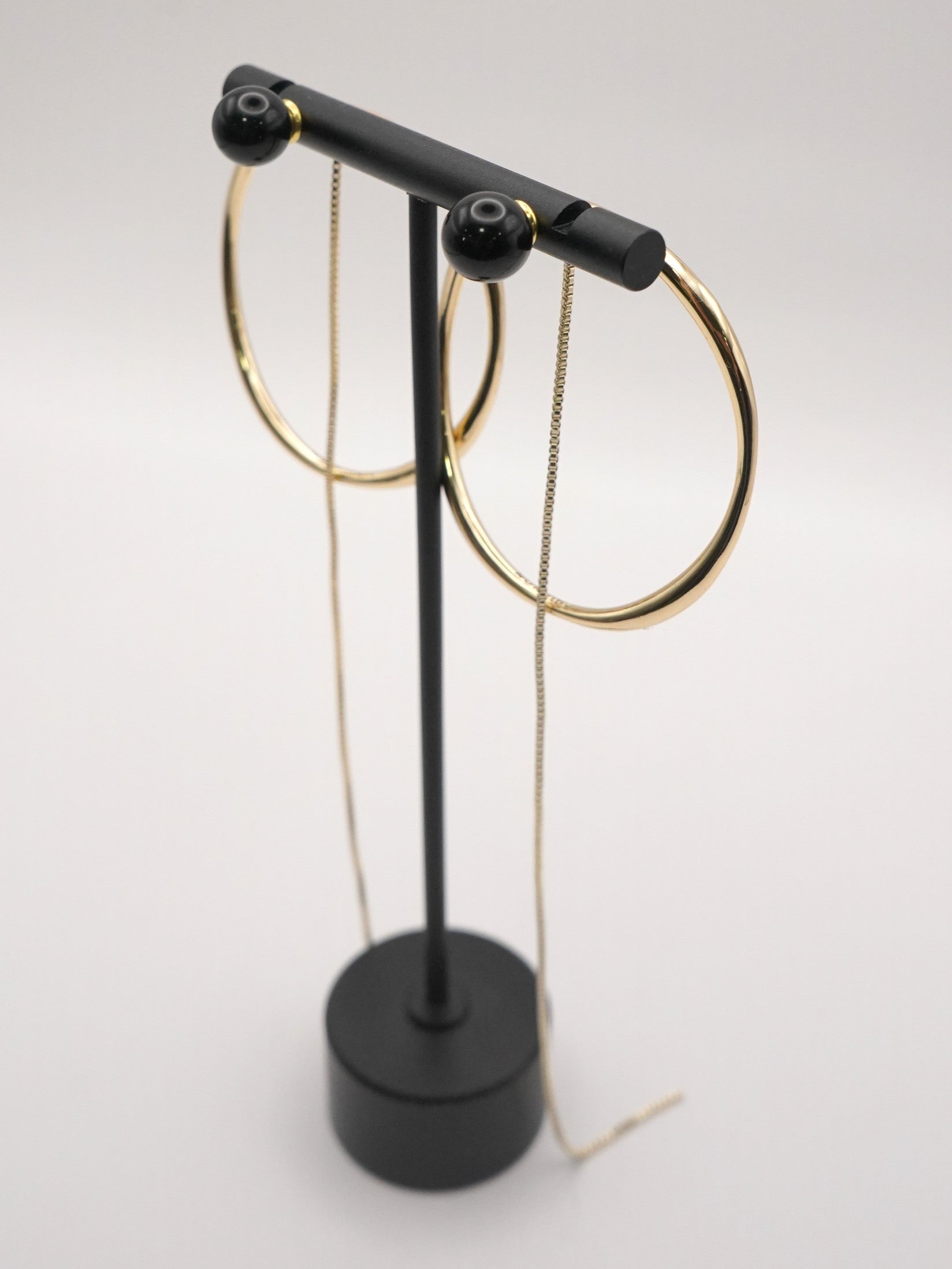 CHIGNON サークルフープオニキス3WAYピアス 0062-431SH