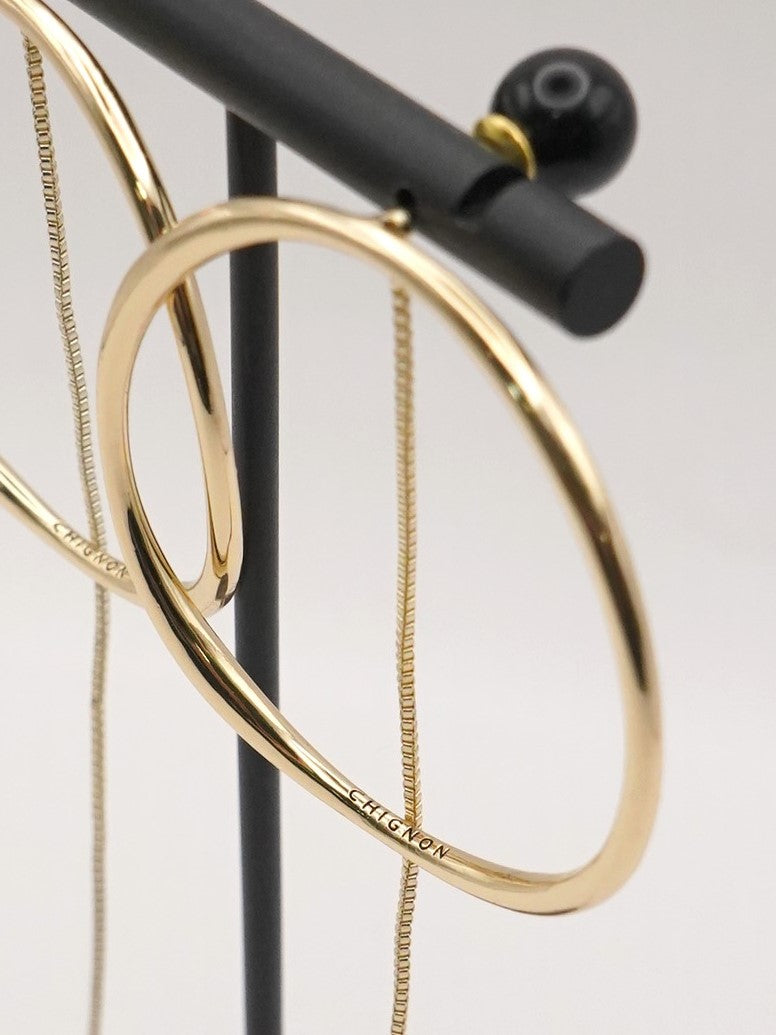 CHIGNON サークルフープオニキス3WAYピアス 0062-431SH