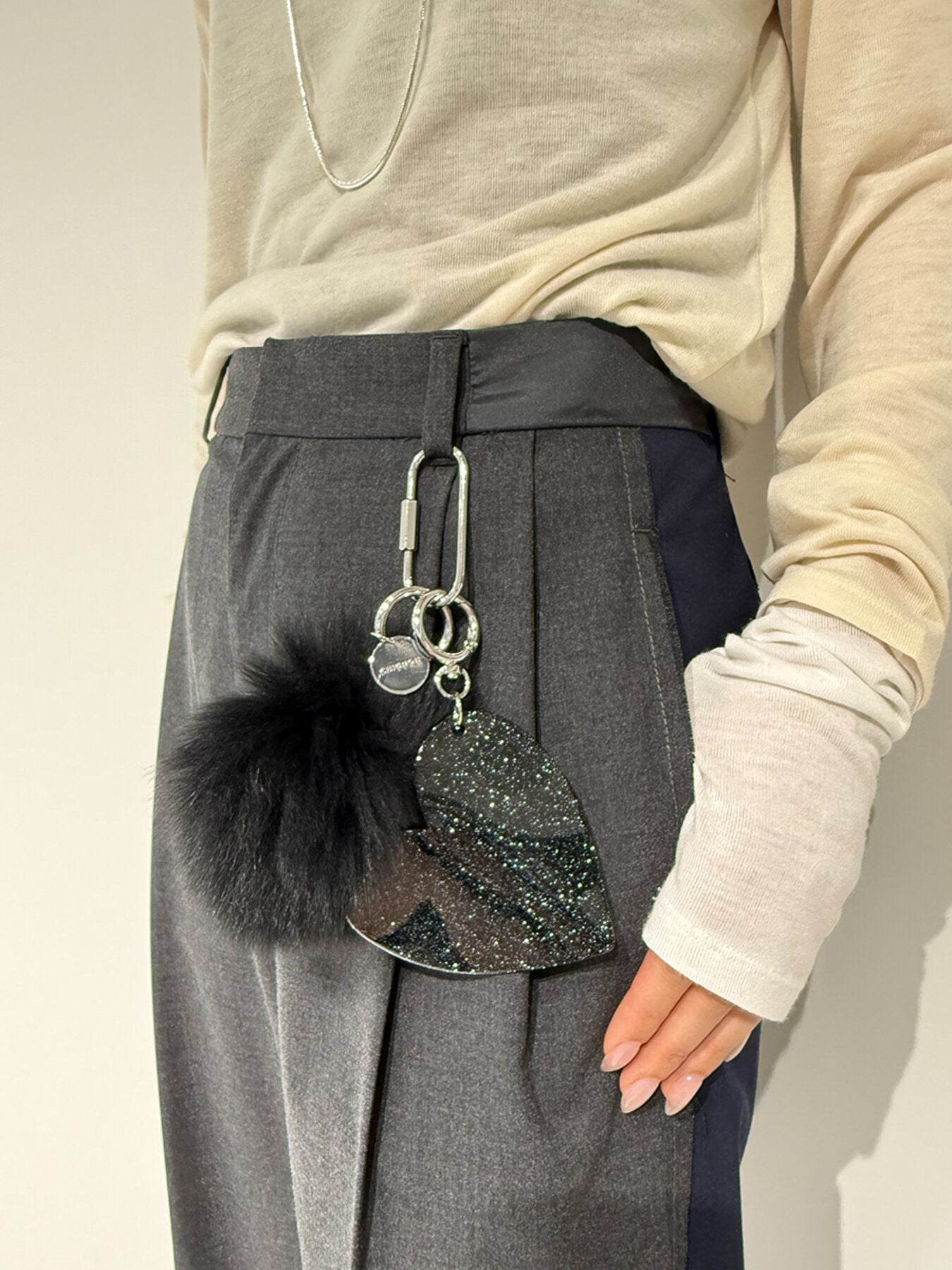 【予約販売】CHIGNON FOXファー&BIGハートキーチャーム 0065-460SH