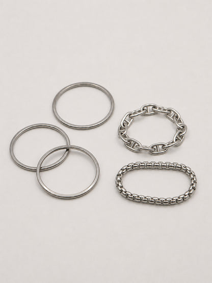【予約販売】CHIGNON 5レイヤーステンレスリングセット 0066-782SH