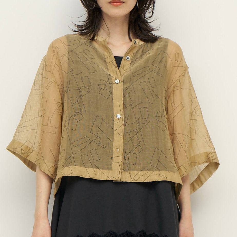 【予約販売】CHIGNON シアープリントハーフスリーブSH 1262-308KK