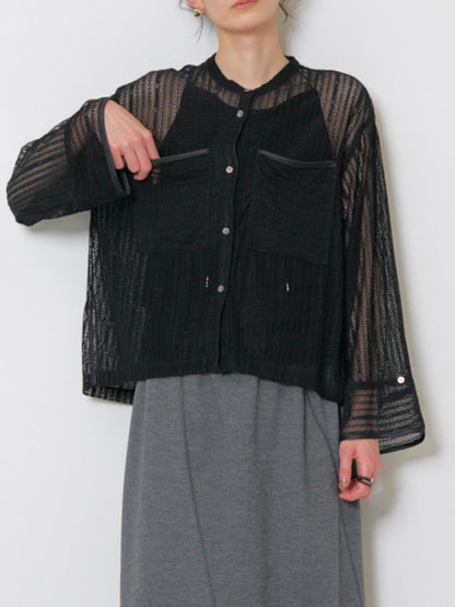 【予約販売】CHIGNON ストレッチレースシャツカーデ 1263-611KK