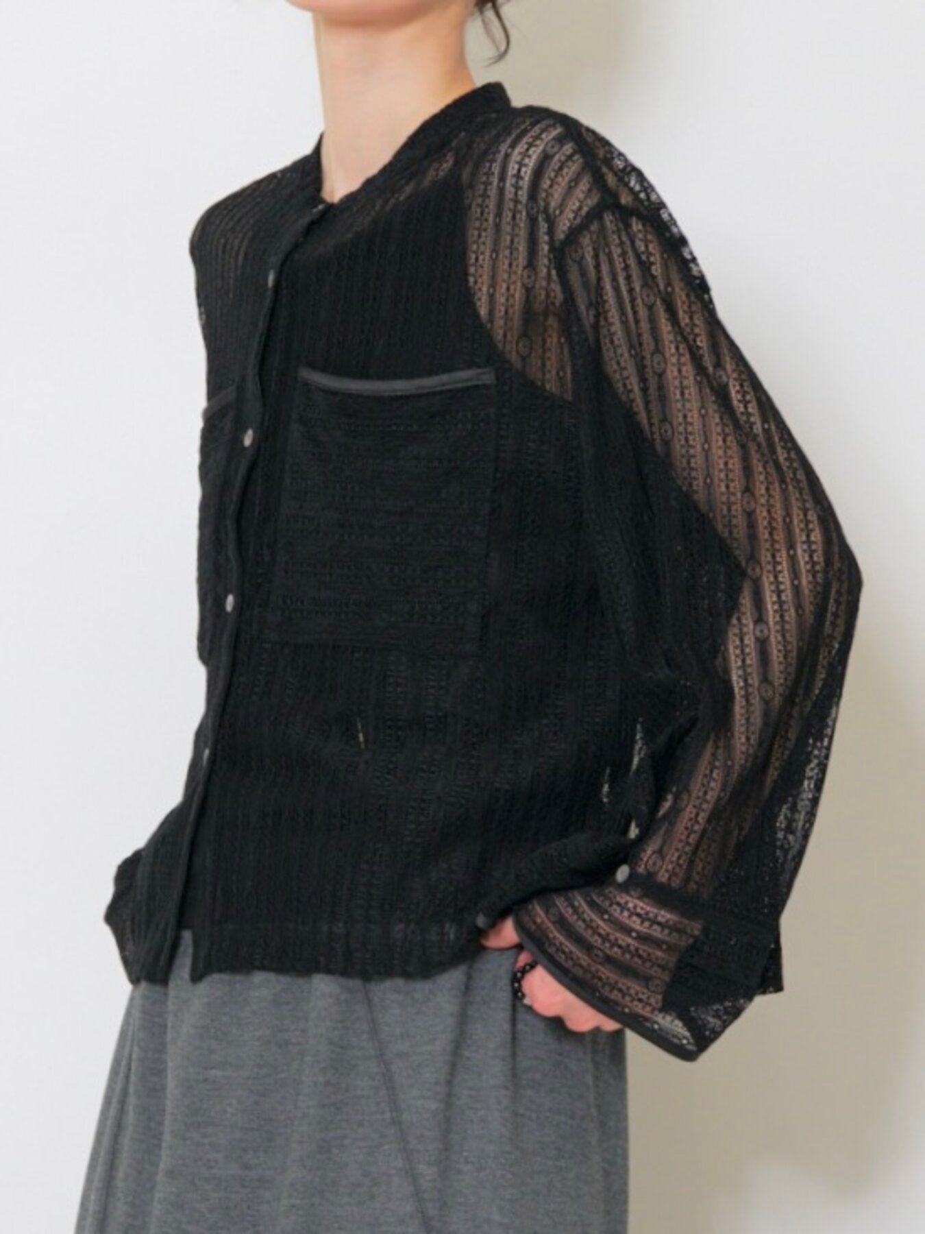 【予約販売】CHIGNON ストレッチレースシャツカーデ 1263-611KK