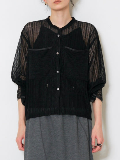 【予約販売】CHIGNON ストレッチレースシャツカーデ 1263-611KK