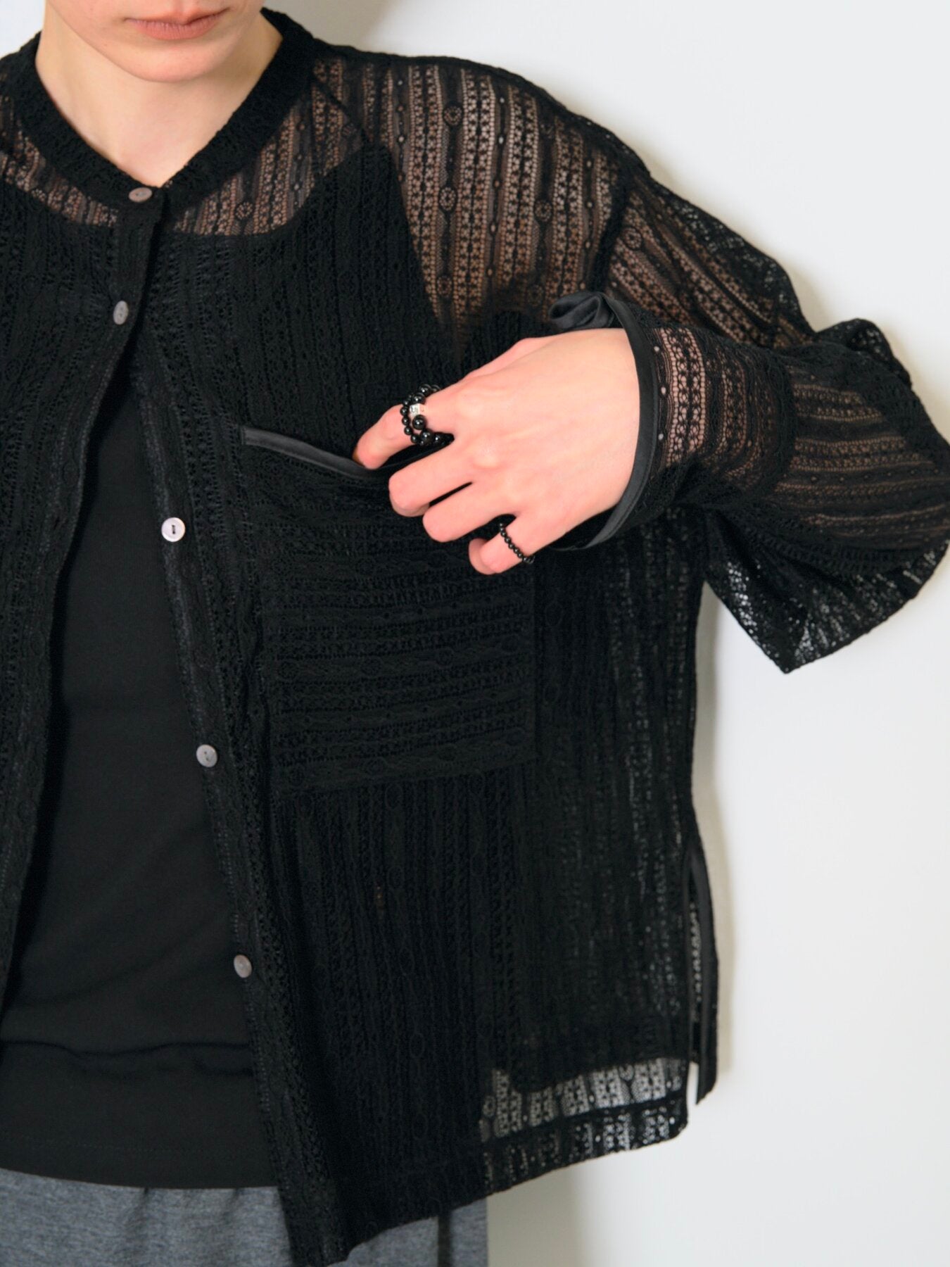 【予約販売】CHIGNON ストレッチレースシャツカーデ 1263-611KK