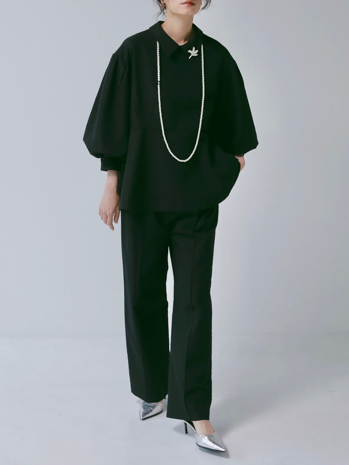 【予約販売】CHIGNON ドットジャカードペプラムPO 1266-611BZ