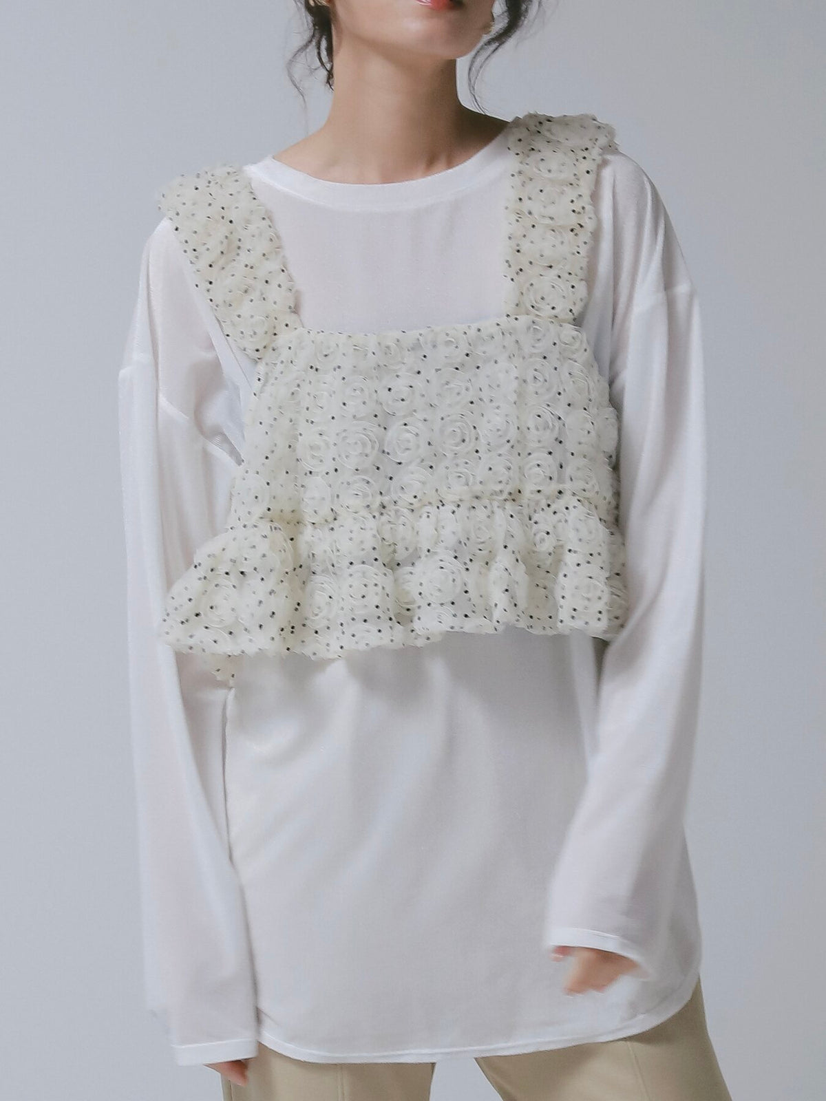 【予約販売】CHIGNON ロゼットドットチュールビスチェ1266-680NH