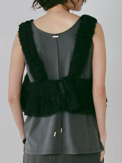 【予約販売】CHIGNON ロゼットドットチュールビスチェ1266-680NH
