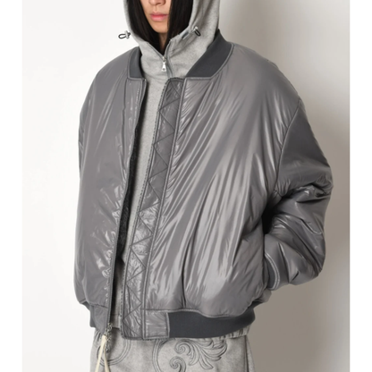 SUPERTHANKS Fur/Shrink faux leather Reversible Flight jacket ST264 JK02